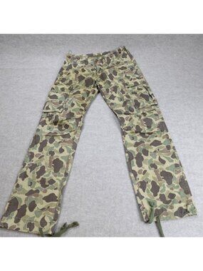 MNMI Mens Pants 30 x 30 Green Brown Chino Duck Camo Camouflage Cargo